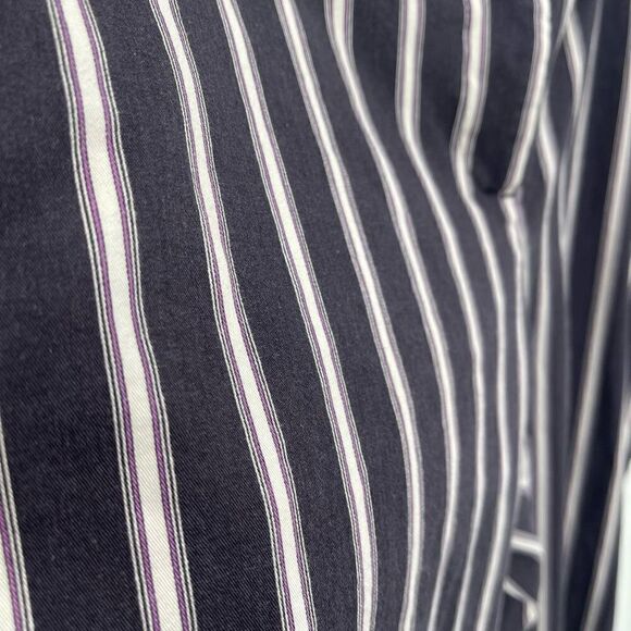 Worthington Womens Ankle Pants Striped Slim Ankle Pocket Black Purple Size 14 - Picture 4 of 9